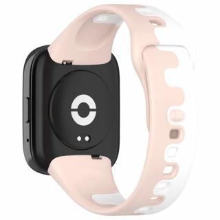 Silikonový pásek na Redmi Watch 3 Active Barva: Bílo-růžová
