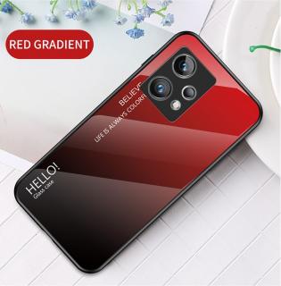 Sklenìný obal na Realme 9PRO Barva: Černo-červená