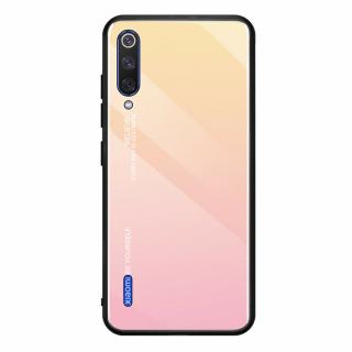 Skleniný  obal na Xiaomi Mi A3 Barva: Růžová-žlutá