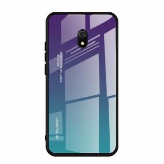 Sklenìný obal na Xiaomi Redmi 8A Barva: Zelená - fialová