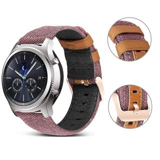 Sportovní koženo-nylonový pásek na chytré hodinky - 20mm Barva: Růžová