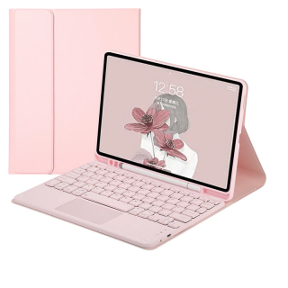 Zesílené pouzdro na SAMSUNG GALAXY TAB A8 10.5  s klávesnicí Barva: Růžová