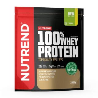 Nutrend 100% Whey Protein Obsah: 1000 g, Příchuť: banán + jahoda