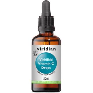 Viridian Viridikid Vitamin C drops 50 ml (Vitamín C v kapkách pro děti)