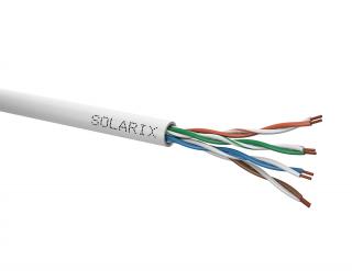 Kabel licna Solarix CAT5E U/UTP PVC šedý 305m/box