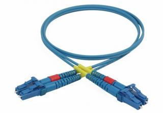 Patchcord optický MM OM1 62,5/125, LC-LC, 1m, LSOH modrý duplex