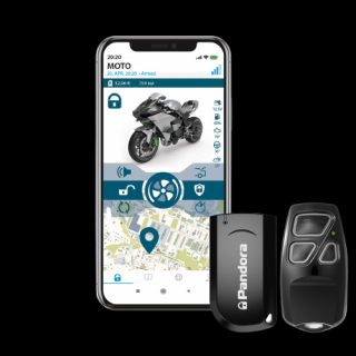 Pandora MOTO EVO GSM motoalarm s online mobilní aplikací (Pandora MOTO EVO je špičkou na trhu motoalarmů a poskytuje kompletní kontrolu systému pomocí mobilní aplikace (Android a iOS). Systém umožňuje komunikaci přes nejmodernější rozhraní (GSM-4G LTE, GP