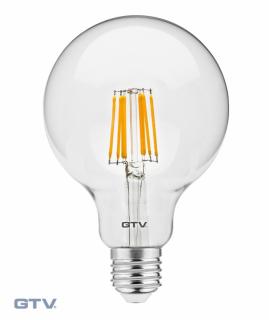 LED žárovka GTV E27 8W filament G95 LD-G95FL8-40 4000K