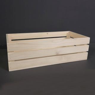 Dřevěná bedýnka z masivního dřeva, 50x24x15 cm
