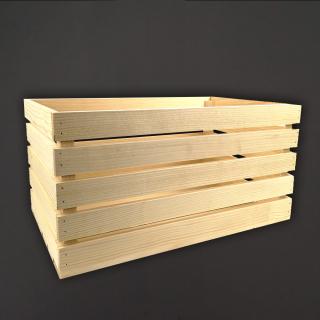 Dřevěná bedýnka z masivního dřeva, 50x30x25 cm