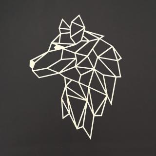 Dřevěná dekorace Hlava vlka na zeď 21 cm Český výrobek
