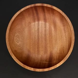 Dřevěná miska kulatá, masivní dřevo mahagon, 20x4,5 cm