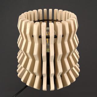 Dřevěná stolní lampička, masivní dřevo, rozměr 22 cm, český výrobek