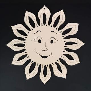 Dřevěný obrázek k vymalování slunce 20 cm