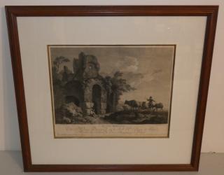 Obraz mědirytina 18.stol.Ruine Romaine I. N.Delaunay