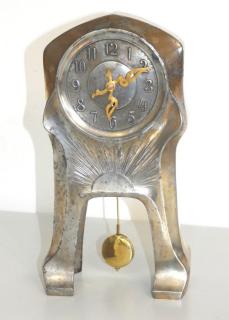 Secesní stolní hodiny 1900 hodinář M a Sohn Karlstein