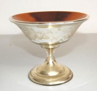 Skleněný pohár amalgán 19.století