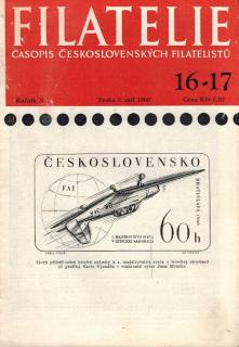 Filatelie 1960 - ročník X. / č. 16-17