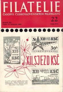 Filatelie 1962 - ročník XII. / č. 22