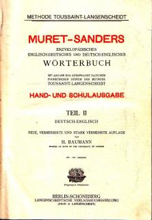 Muret-Sanders - Encyclopaedic German-English Dictionary II.