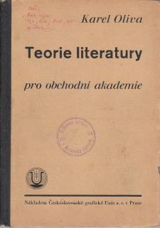 Oliva Karel - Teorie literatury pro obchodní akademie