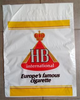 HB International - originální igelitová taška z Tuzexu, jednoduchá (NENOŠENÁ)