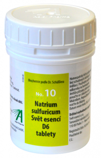 Nr. 10 Natrium sulfuricum Adler Pharma D6 Velikost: 1000 tbl.