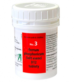 Nr. 3 Ferrum phosphoricum Adler Pharma D12 Velikost: 1000 tbl.