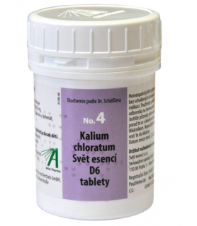 Nr. 4 Kalium chloratum Adler Pharma D6 Velikost: 1000 tbl.