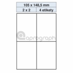 Samolepicí etikety 105,0mm x 148,5mm, bílé