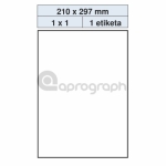 Samolepicí etikety 210,0mm x 297,0mm, bílé