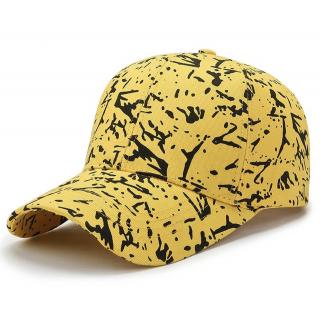 Čepice žluto-černá s kšiltem