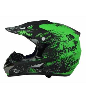 Cross helma zelená XTR (Motocrossová přilba zelená)