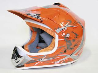 Dětská helma Nitro oranžová (Dětská moto přilba)