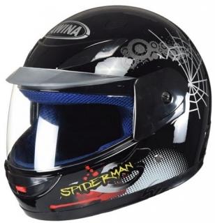 Dětská moto helma integrální Spiderman black 47-48cm (Dětská moto helma Spiderman)