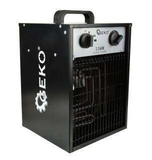 Elektrický ohřívač vzduchu s ventilátorem 3,3kW GEKO G80401 (Elektrický přímotop Geko 3,3kW)