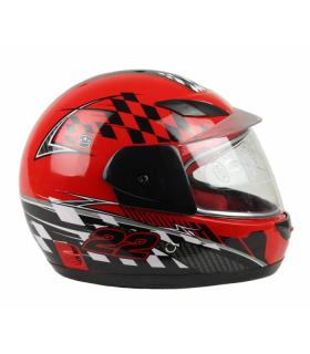 Integrální helma červená XTR (Moto přilba integrální červená )