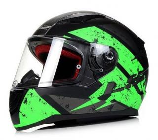 Integrální moto helma LS2 FF353 Rapid Deadbolt black green (Integrální moto přilba LS2 FF353 Rapid Deadbolt černozelená)