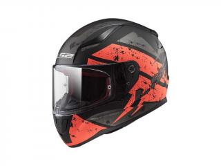 Integrální moto helma LS2 FF353 Rapid Deadbolt black orange (Integrální moto přilba LS2 FF353 Rapid Deadbolt černooranžová)
