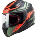 Integrální moto helma LS2 FF353 Rapid Gale matt black red green (Integrální moto přilba  LS2 FF353 Rapid gale matně černozeleno-červená)