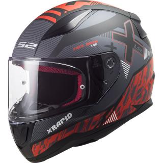 Integrální moto helma LS2 FF353 Rapid Xtreet matt black red (Integrální moto přilba  LS2 FF353 Rapid Xtreet matně červeno-černá)