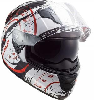 Integrální moto přilba LS2 FF320 STREAM EVO TACHO WHITE-BLACK-RED vel. XXS - XXL (Moto helma LS2 FF320 STREAM EVO Tacho Black-red-white)