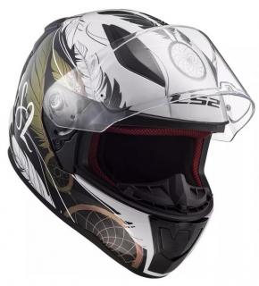 Integrální moto přilba LS2 FF353 RAPID BOHO brown/white vel.XS-XL (Moto helma LS2 FF353 Rapid Boho white/brown)