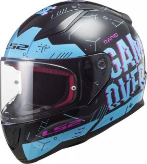 Integrální moto přilba LS2 FF353 Rapid Player black sky blue (Integrální moto helma LS2 FF353 Rapid Player černá s nebesky modrou)