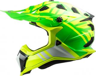 Krosová moto přilba LS2 MX700 Subverter Evo Gammax neon green (Motokrosová helma LS2 MX700 Subverter Evo Gammax neonově zelená)