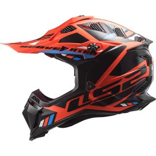 Krosová moto přilba LS2 MX700 Subverter Evo Stomp orange black (Motokrosová helma LS2 MX700 Subverter Evo Stomp oranžovo-černá)