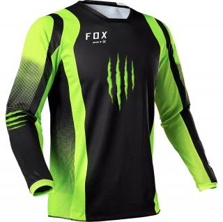 Motokrosový dres Fox - Monster Energy zelený (Dres pro motocros Fox/Monster zeleno-černo)