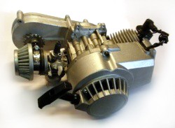 Motor na minicross 49ccm poloautomat (Kompletní motor pro minicross / dětskou čtyřkolku 49cc)