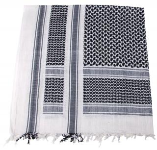 Arabský šátek s třásněmi (palestina, arafat) černo-bílý 115x110cm
