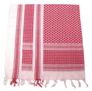 Arabský šátek s třásněmi (palestina, arafat) červeno-bílý 115x110cm